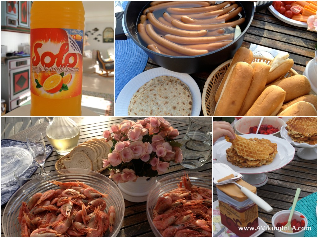 Norwegian Foods Solo, hot dogs, shrimp, waffles