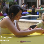 Kids in the Courtyard Dia de los Muertos